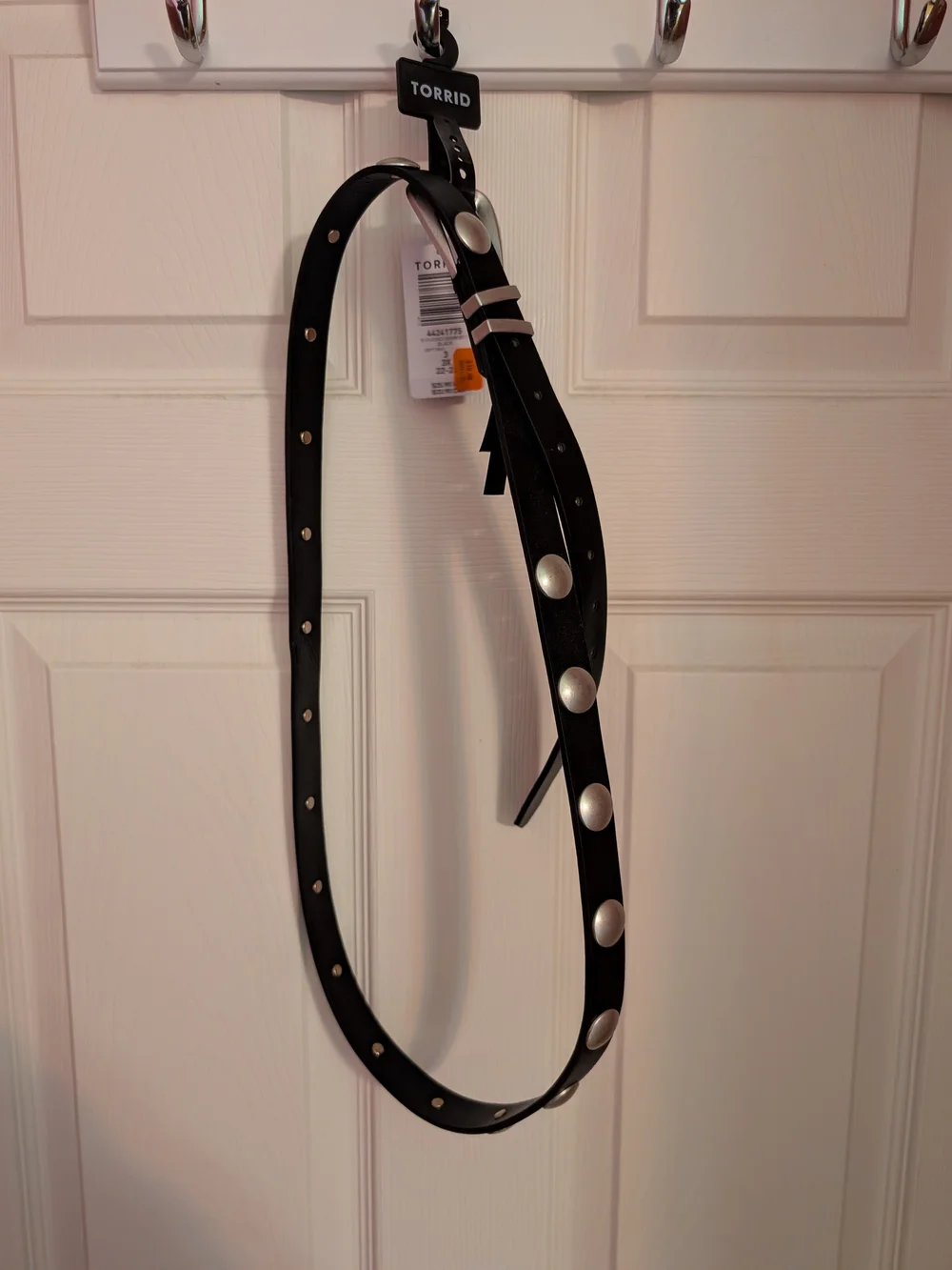 torrid Black Studded Belt with Silver Accents